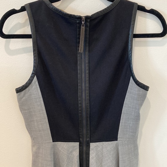 Rebecca Taylor Fit and Flare Leather Trim Dress - Picture 5 of 7